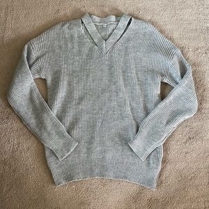 NEW Grey Cutout Sweater